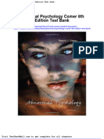 Abnormal Psychology Comer 8th Edition Test Bank