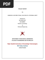 Project 1 Modeling and Structural Analysis of Universal Joint B Uday