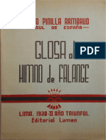 Glosa Al Himno de Falange - Antonio Pinilla y Rambaud