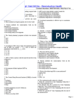 Reproductive Health - High Yield MCQS For NEET 2022 Revision