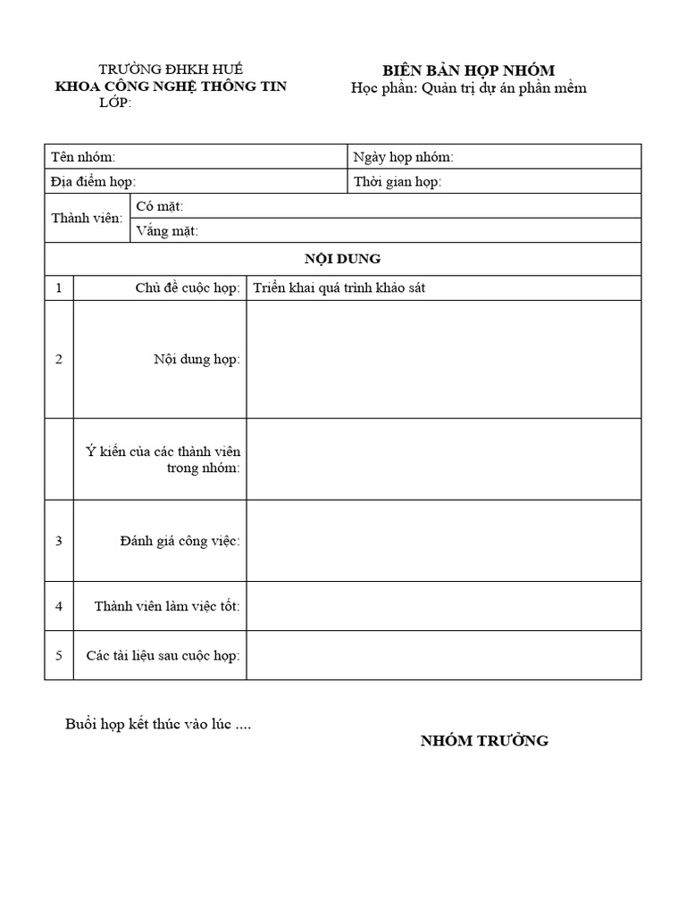 Mau Bien Ban Hop Nhom Pdf