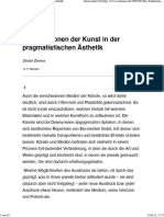 Die Funktionen Der Kunst in Der Pragmatistischen Ästhetik