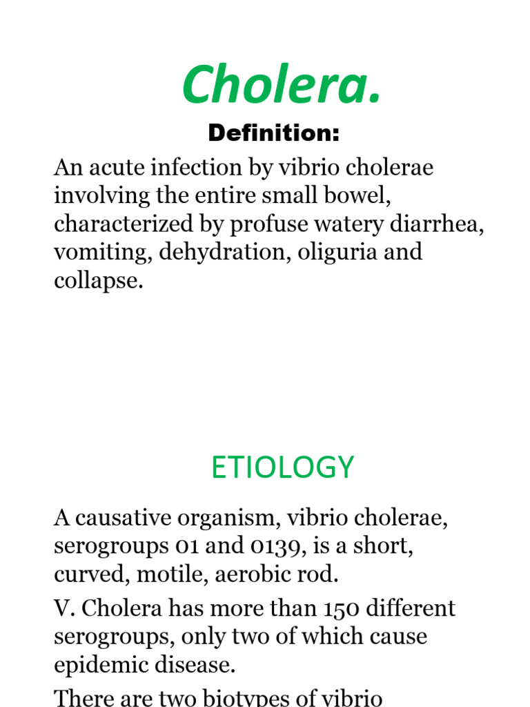 Cholera Pdf Cholera Medical Specialties
