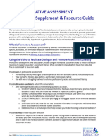 Formative Assessment Video Supplement