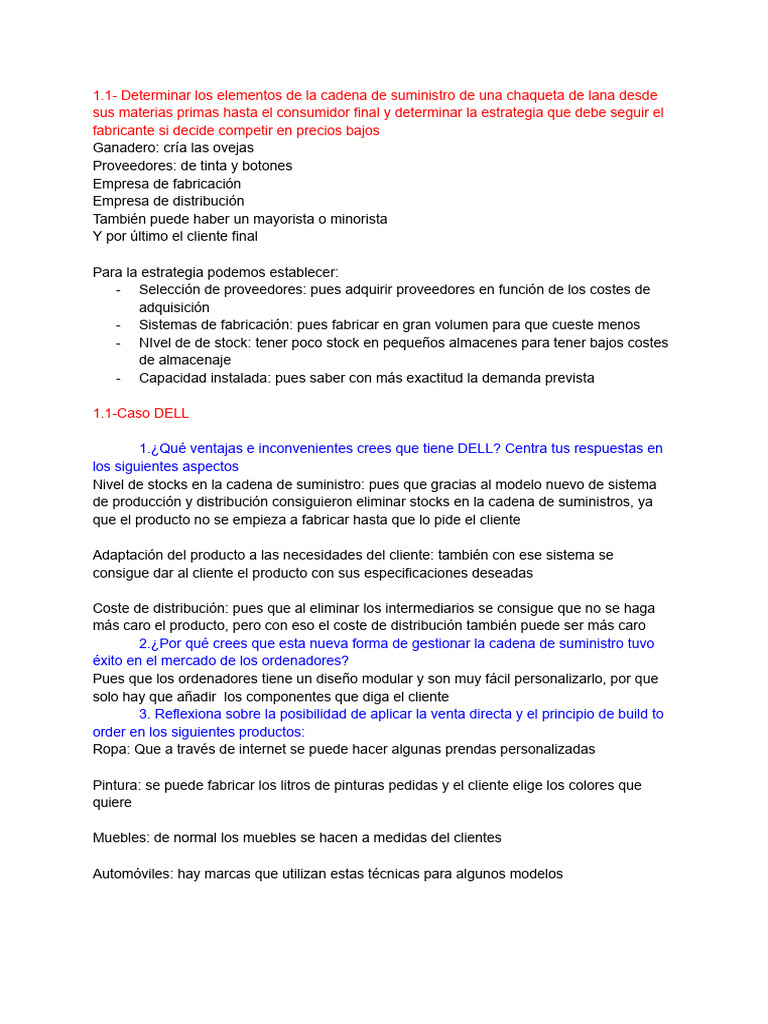 Estrategias de cadena de suministro DELL | PDF | Dell | Producto (Negocio)