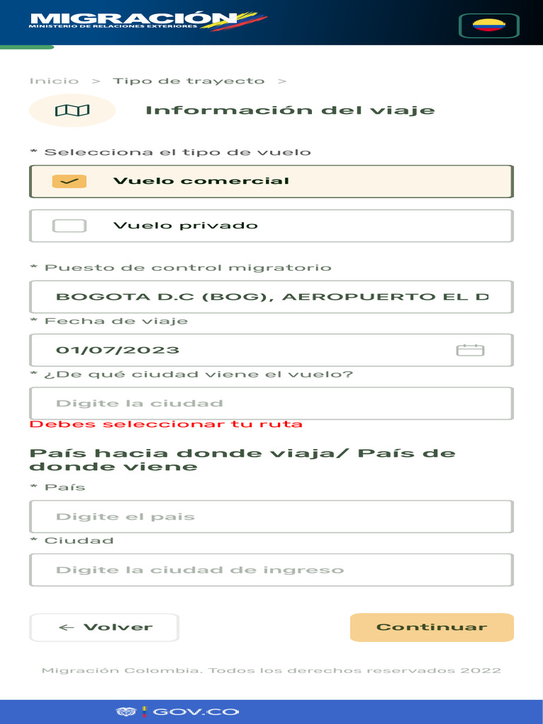 Migracion Colombia Check Mig Form