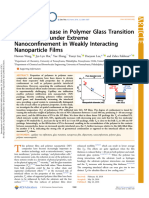 2018 - Dramatic Increase in Polymer Glass Transition Temperature Under Extreme Nanoconfinement in Weakly Interacting Nanoparticle Films