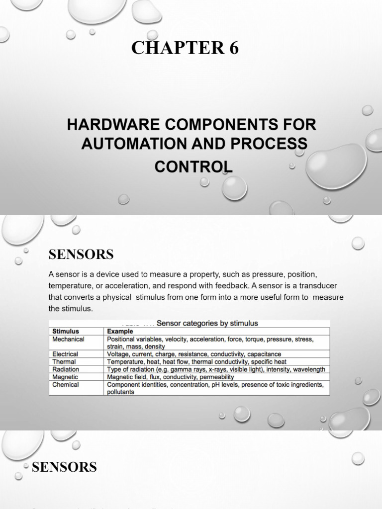04 Chapter 6, Hardware Components For Automation and Process Control 2 ...