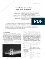 Suspension Bridge Construction Over Irtysh River, Kazakhstan