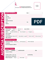 Audacia Subscription Form Updated