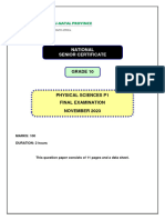 Physical Science Grade 10 Nov 2023 P1 QP Eng Verified