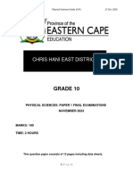 Grade 10 Paper 1 October 2023