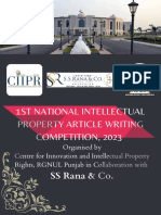 1st Intellectual Property National Article Writing Competition CIIPR Brochure