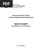 Spoken English Guidelines For Teachers