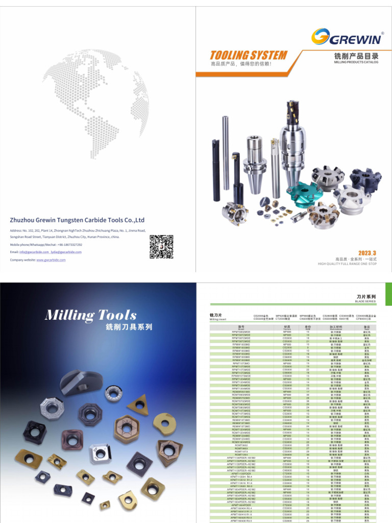 Grewin Milling Tools PDF