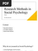 Research Methods in Social Psychology