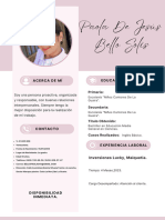 Curriculum Vitae de Mujer Profesional Con Foto Femenino Rosa - 20230907 - 221610 - 0000