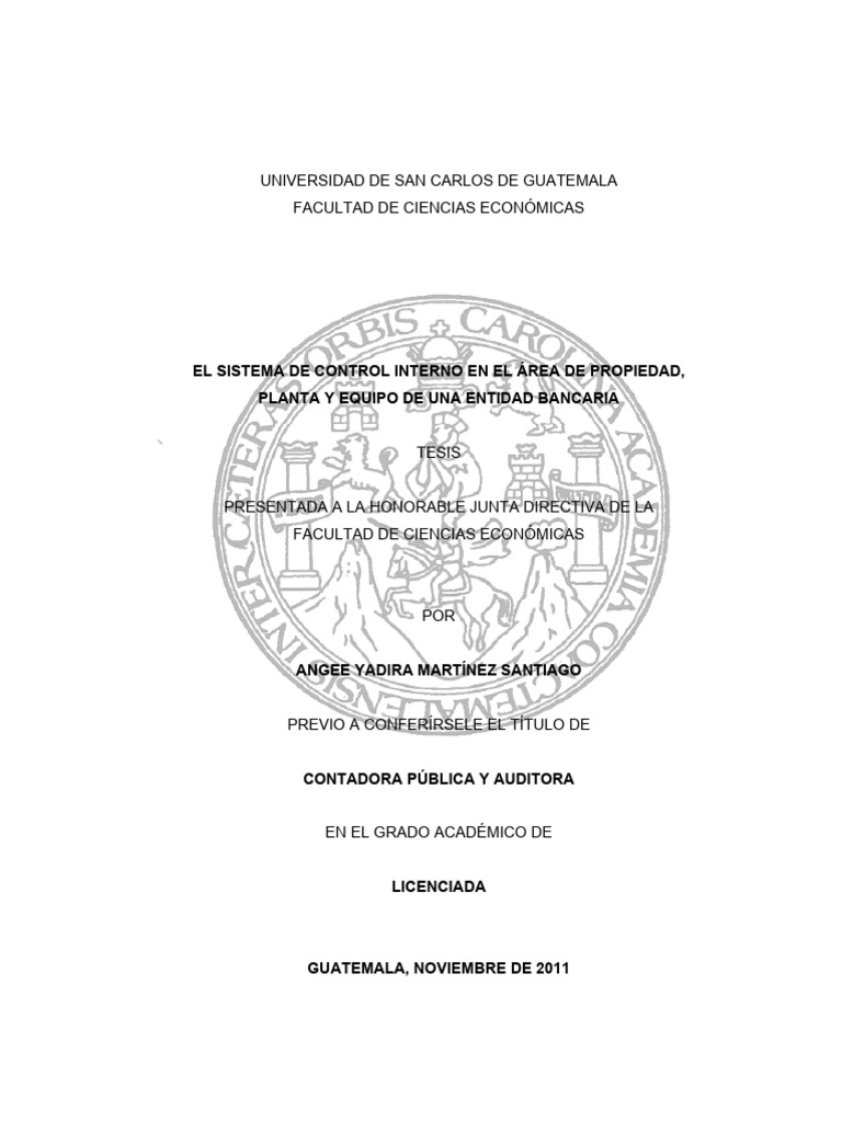 Sistema de control interno pdf bancos auditor a