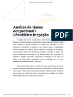 Análise de Riscos Ocupacionais - Checklist e Inspeção