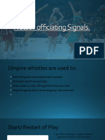 Netball Officiating Signals