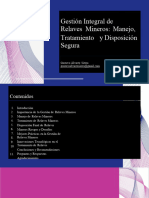 Gestión Integral de Relaves Mineros - Manejo, Tratamiento y Disposición Segura