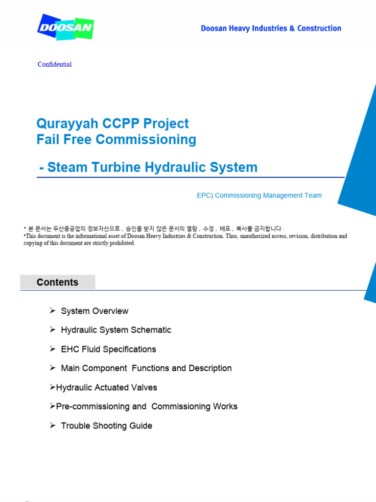 Steam Turbine Hydraulic System Overview | PDF | Valve | Pump