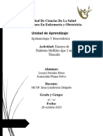 Final Del Informe °ensayo de Resultado Diabetes Millitus Tipo 2 Trabajo de Bioestadistica Uatx 6to