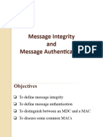 Message Integrity and Authentication