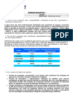 Trabalho Avaliativo 1 - Hidrogeologia