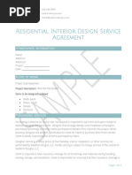 Residential Interior Design Scope of Work