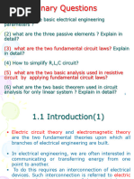 Exit Exam Tutarials For Fundamental of Electrical Engineering