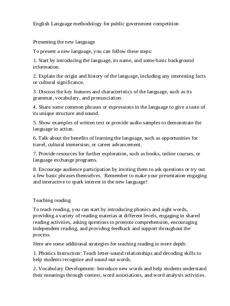 Venâncio Tiro English Methodology PDF Reading Comprehension Learning