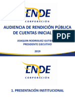 Ende Audiencia de Rendición Pública de Cuentas Inicial 2019