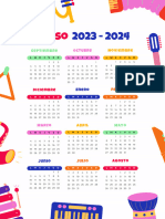 Documento A4 Calendario Mes de Agosto 2022 Gatito Kawaii Con Corazones Fondo Azul