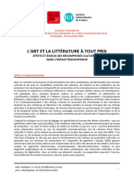 AAC Colloque L'art Et La Litteěrature Aě Tout Prix Montpellier - OCT23