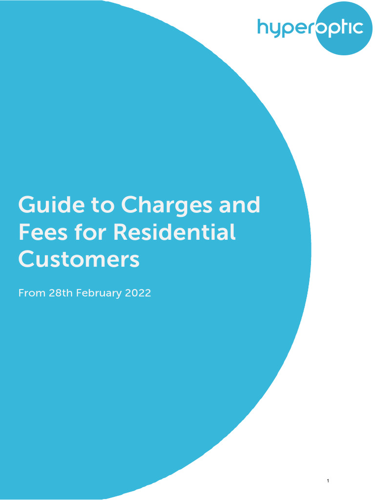 Hyperoptic Price Guide Book | PDF | Fee | Internet Access