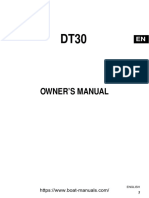 Suzuki Outboard DT30 Owner's Manual