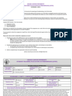 Gcu Student Teaching Evaluation of Performance Step Standard 1 Part I - Signed