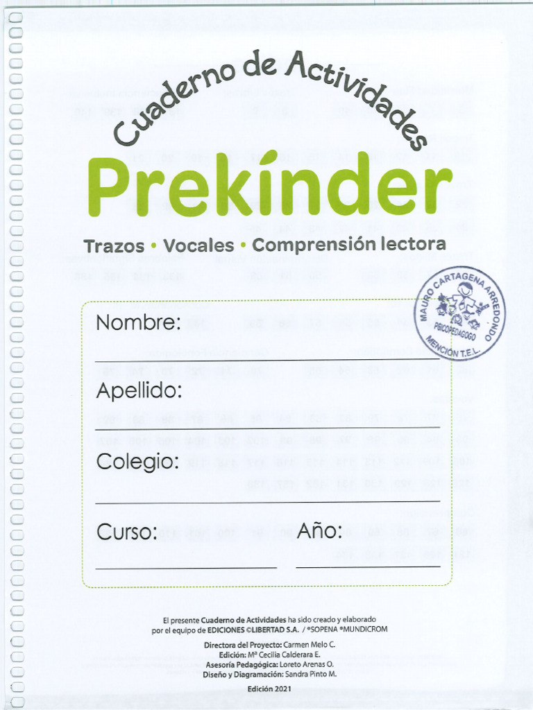 Pre Kinder Lenguaje Sopena | PDF