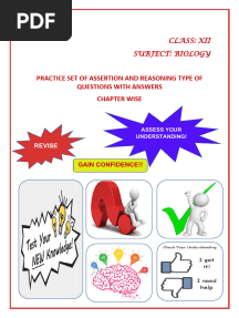 Xii Biology Assertion-And-Reasoning