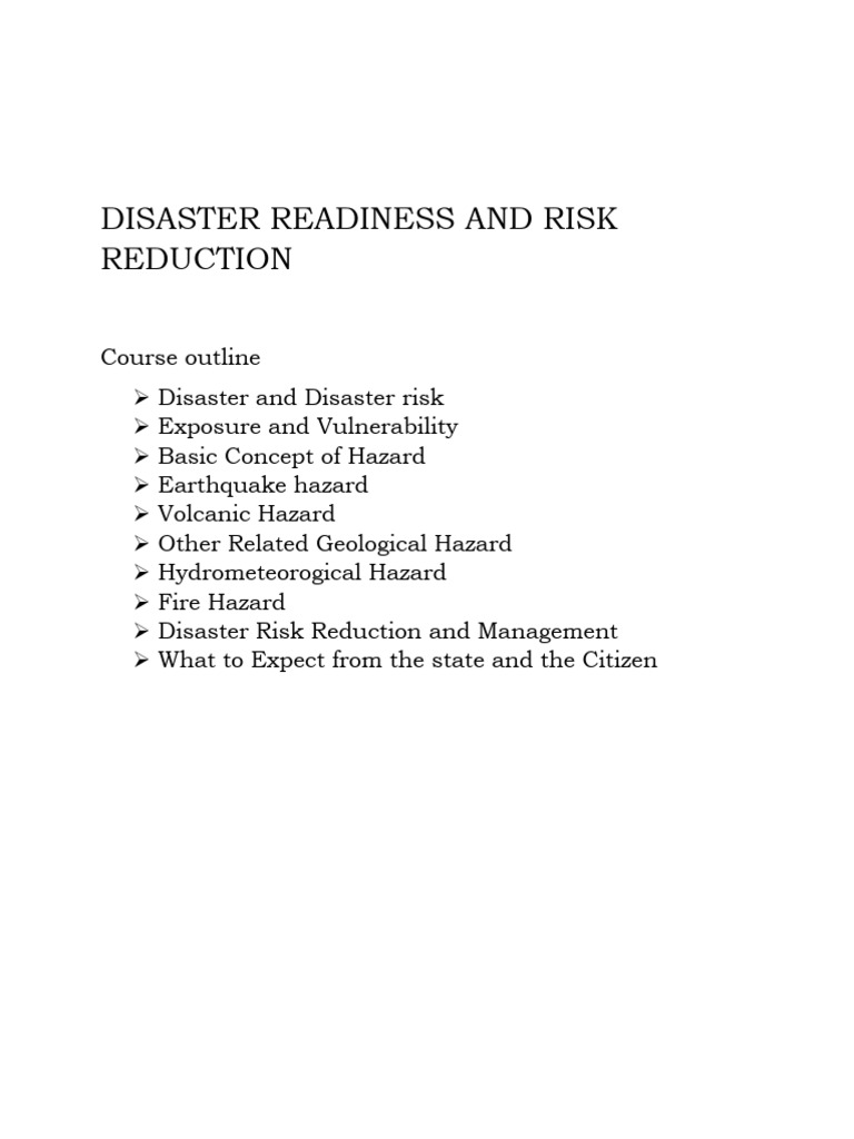 Disaster Readiness Risk Reduction Guide Pdf Science Mathematics