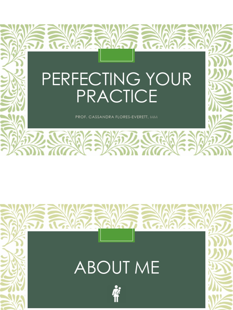 Perfect Your Practice | PDF | Rhythm | Singing