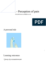 Perception of Pain 2023-24
