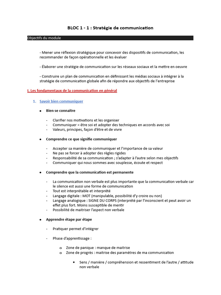 Fondamentaux de la communication | PDF | la communication | Sciences ...