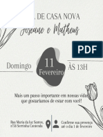 Convite de Chá de Casa Nova Delicado Floral Moderno Minimalista - 20231104 - 222355 - 0000