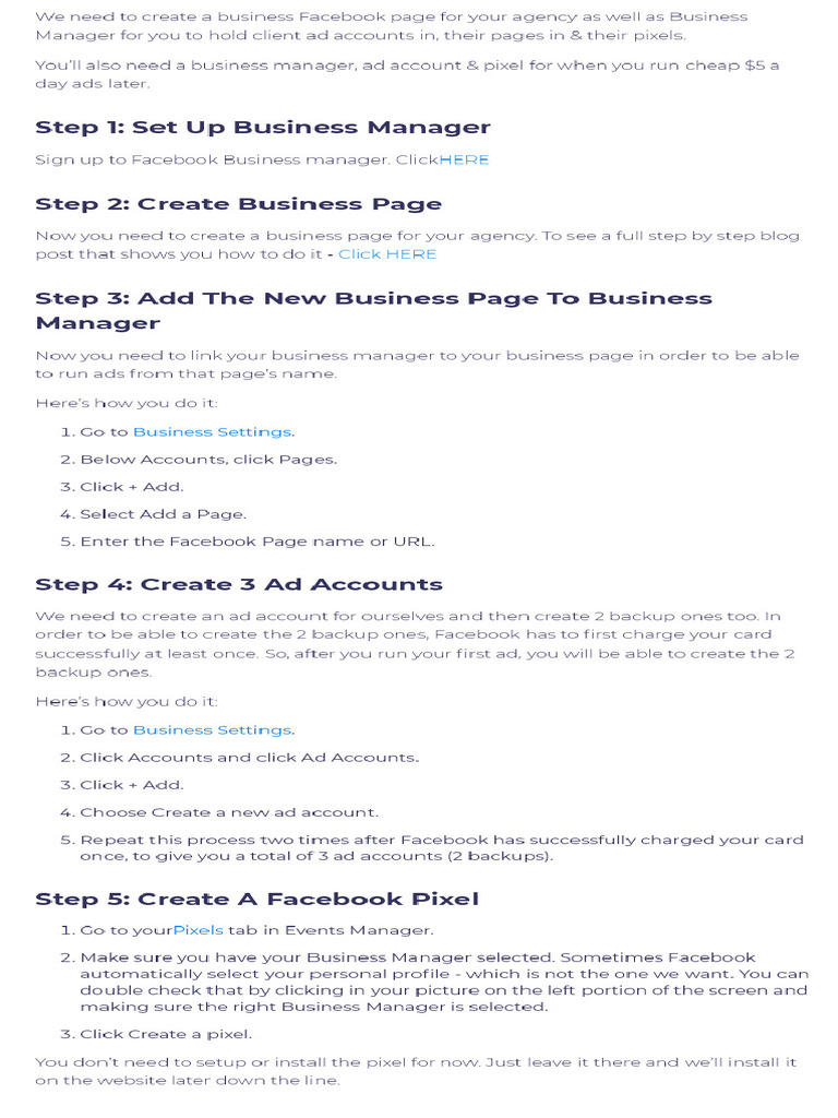 07cFB Business and Ad Manager Plug & Play PDF