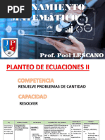 4to de Secundaria RM Planteo de Ecuaciones