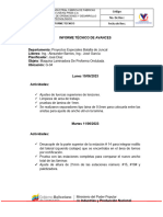 Informe Tecnico Roll Former.