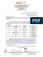 Convocatoria Horas Vacantes Octubre