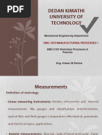 EMG 1203 Manufacturing Processes 1-Dimensional Analysis Notes 2020